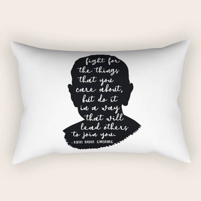 Ruth Bader Ginsburg Quote Rectangular Pillow