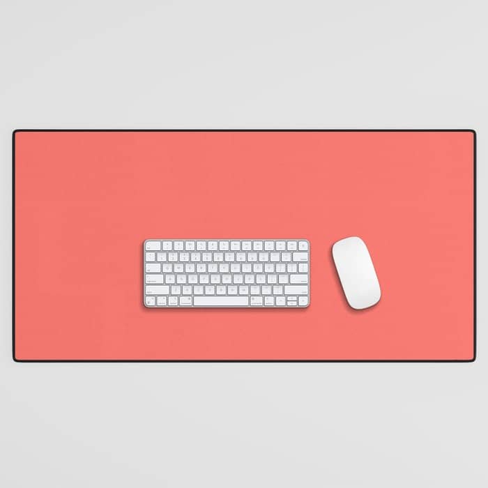Living Coral - Solid Color Collection Desk Mat