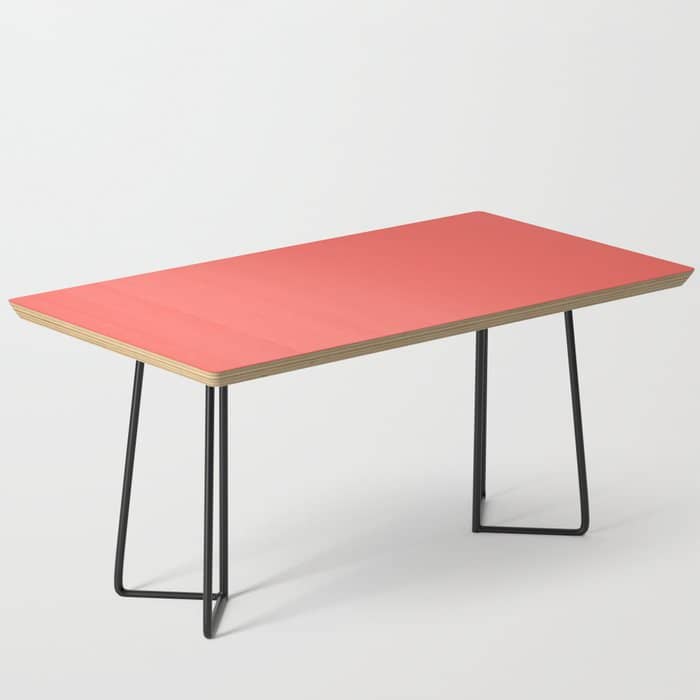 Living Coral - Solid Color Collection Coffee Table