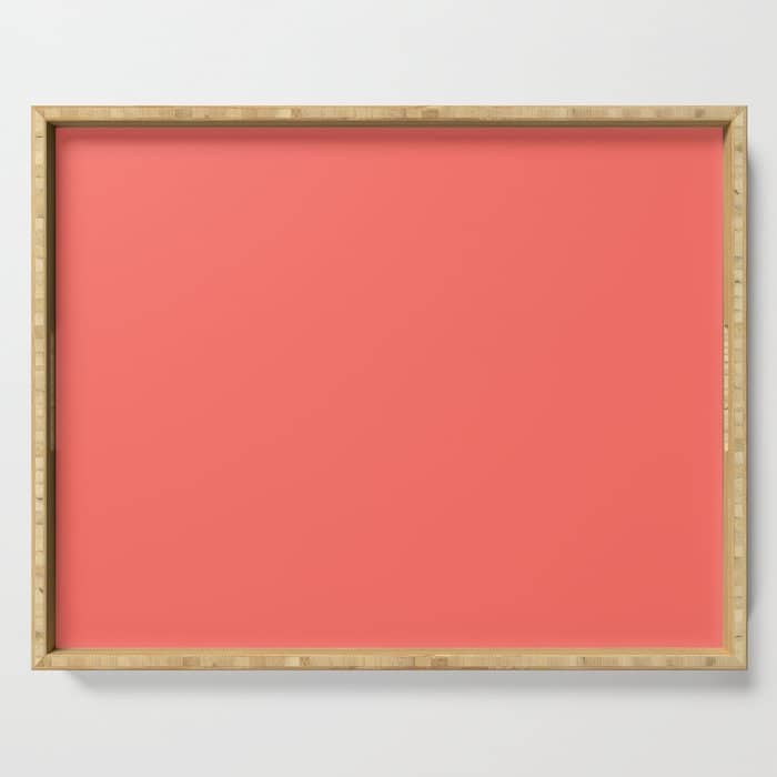 Living Coral - Solid Color Collection Serving Tray