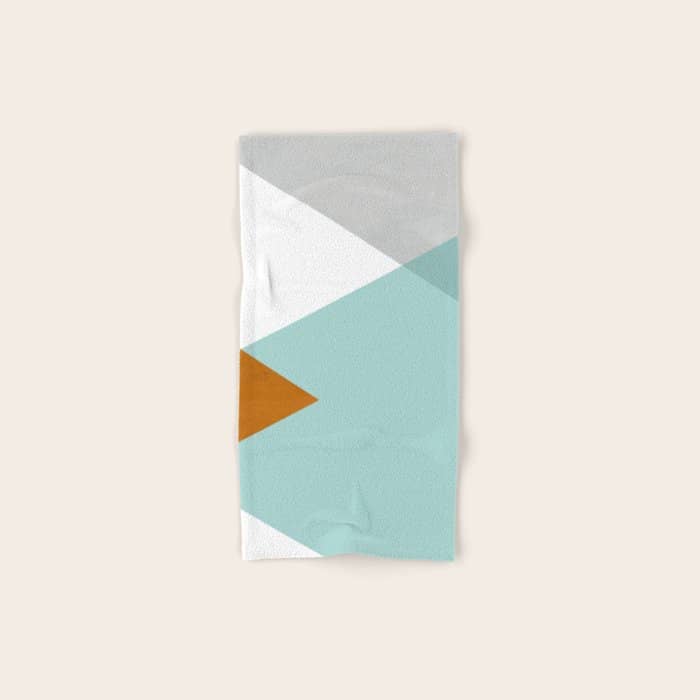 Geometrics - Aqua & Orange Concrete Bath Towel
