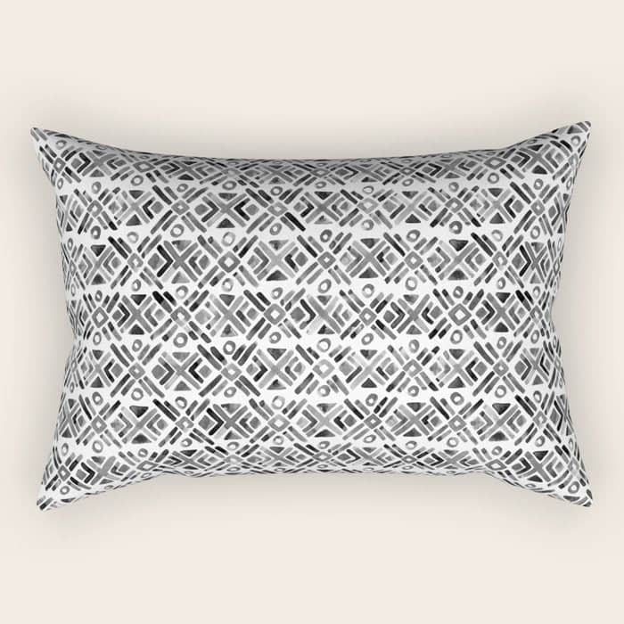 Sonoran Stripe - Black&White Rectangular Pillow