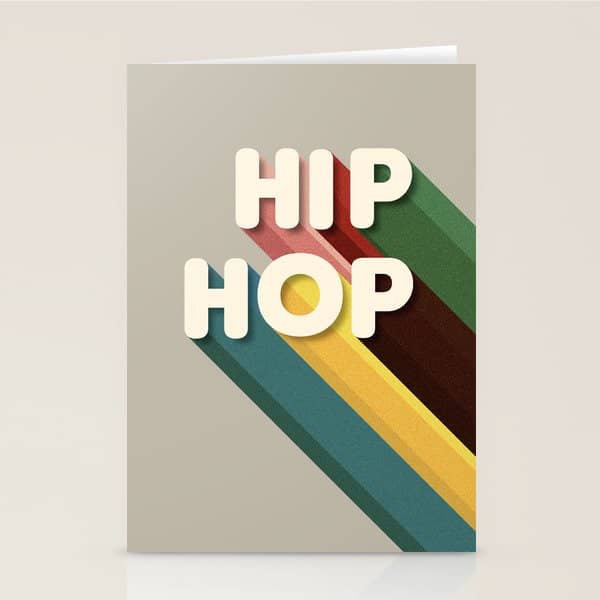 Hip Hop - Retro Typography Stationery Card