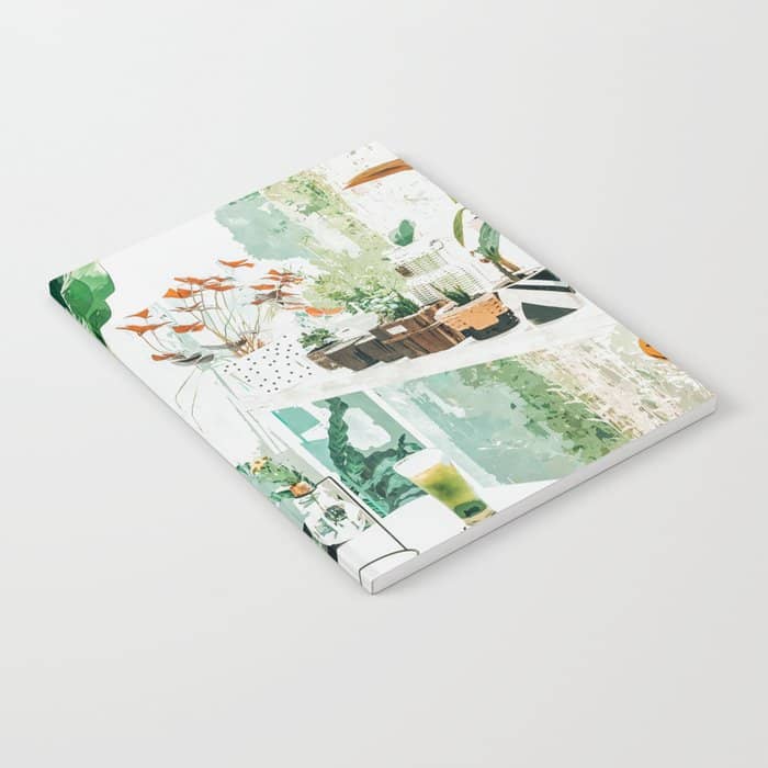 Junglow, Urban Jungle Botanical Home Decor, Tropical Plants Interior Design Plant Lady Painting Notebook