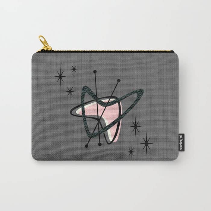 Atomic Boomerangs & Starbursts Carry All Pouch