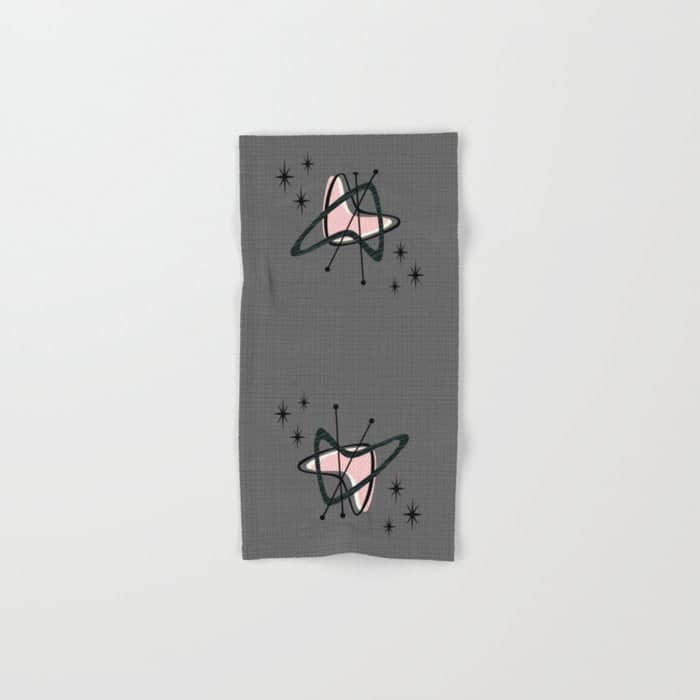 Atomic Boomerangs & Starbursts Bath Towel