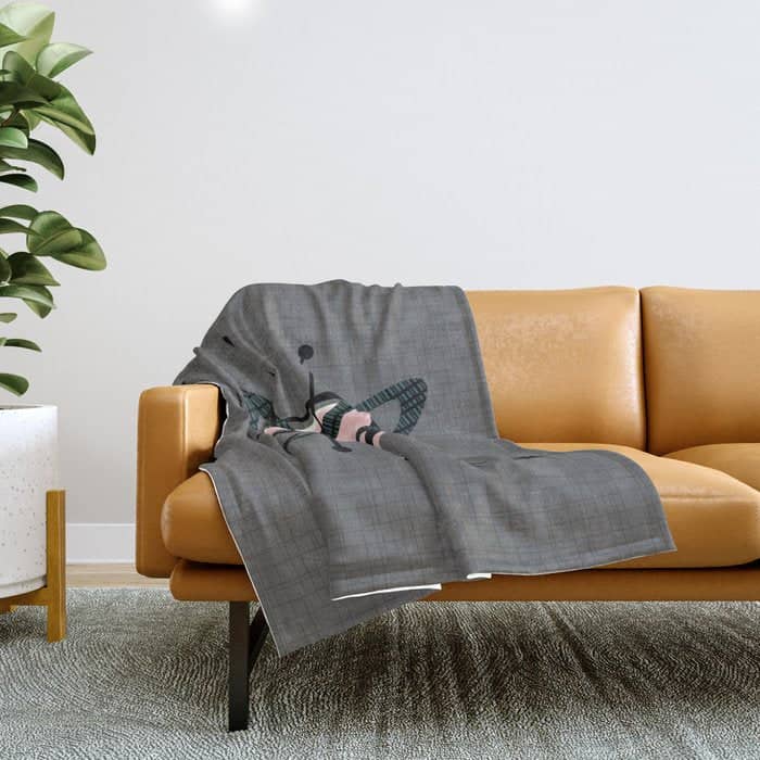 Atomic Boomerangs & Starbursts Throw Blanket