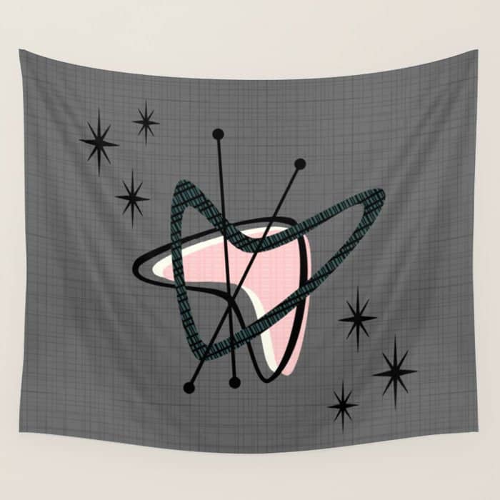 Atomic Boomerangs & Starbursts Wall Tapestry