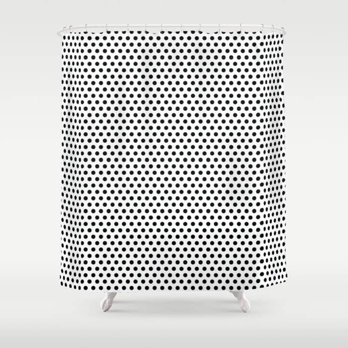 Black And White Polka Dot Shower Curtain