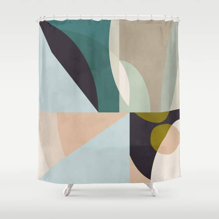 Shapes Geometric Art Mid Century Shower Curtain