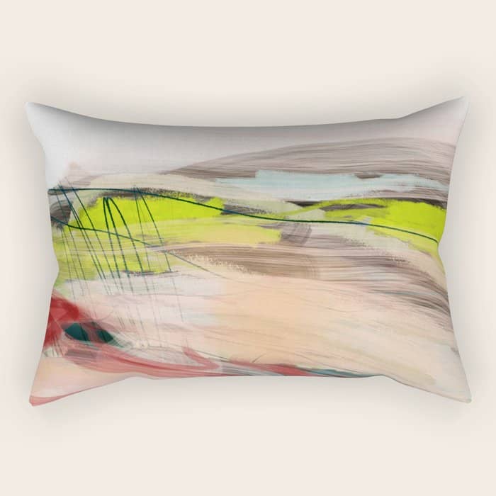 Landscape In Pastel Abstract Rectangular Pillow