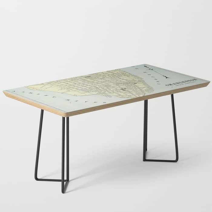 Vintage Map Of Charleston Sc (1901) Coffee Table