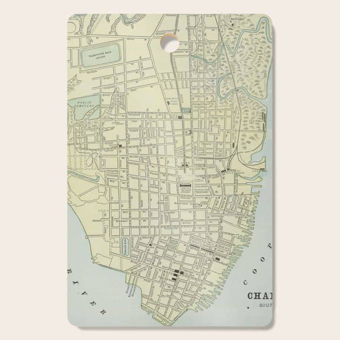 Vintage Map Of Charleston Sc (1901) Cutting Board