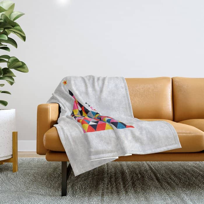 Minimalistic Christmas Tree Throw Blanket