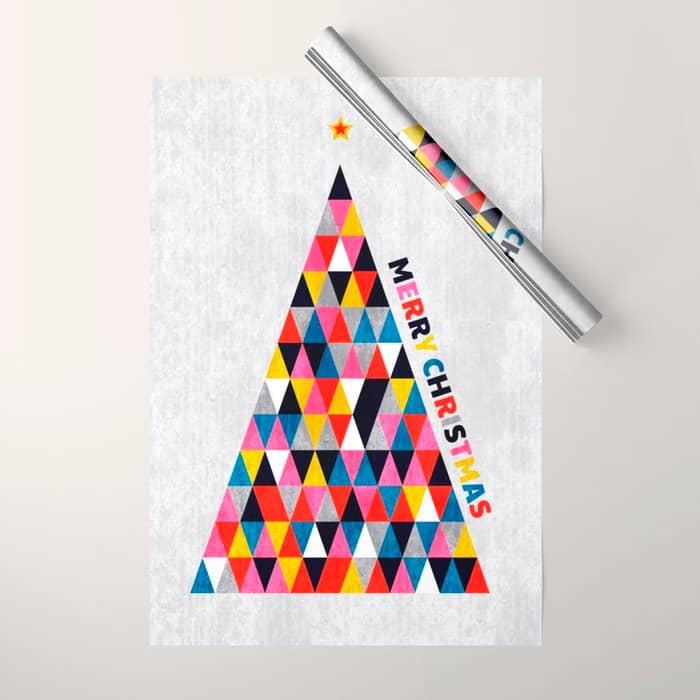 Minimalistic Christmas Tree Wrapping Paper