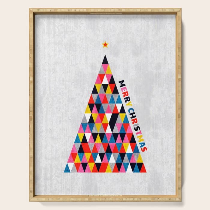Minimalistic Christmas Tree Serving Tray