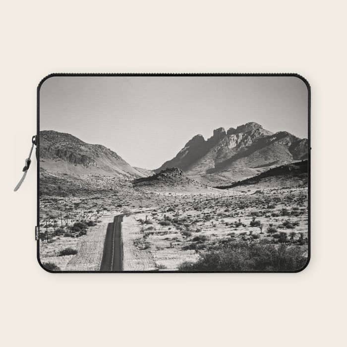 The Lost Highway Iii Black & White Laptop Sleeve