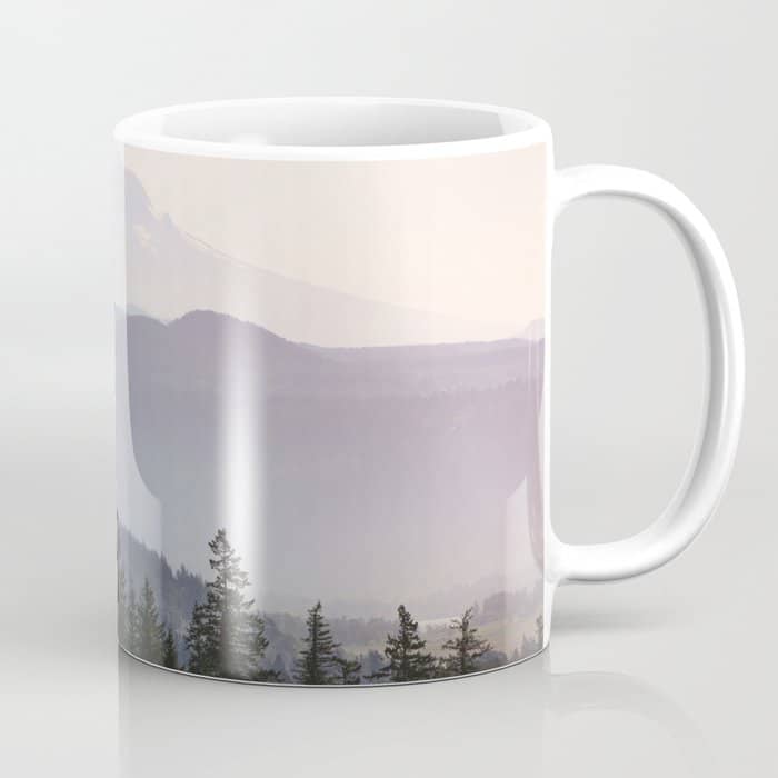 Mount Hood Over The Columbia River Gorge Coffee Mug