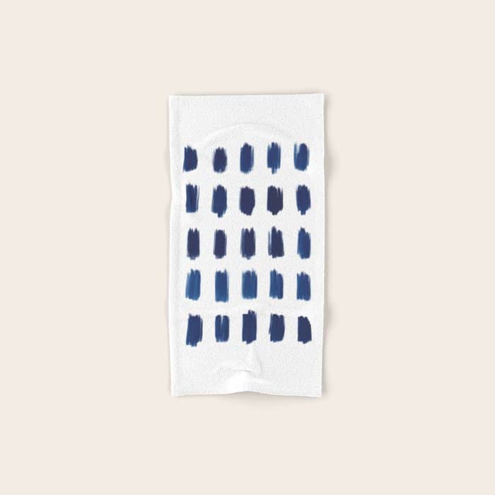 Indigo Abstract Brush Strokes | No. 6 Bath Towel