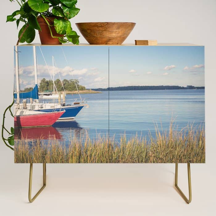 Morning On Chesapeake Bay, No. 2 Credenza