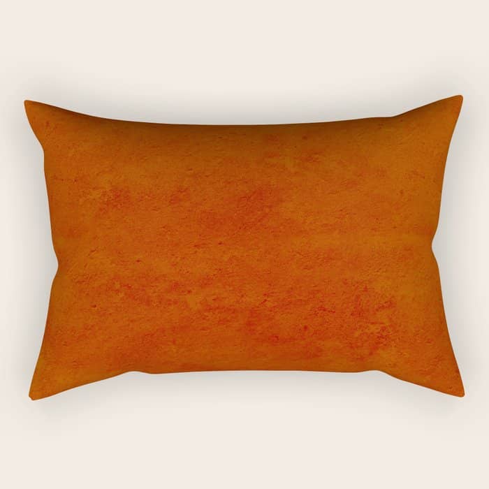 Concrete Orange Brown Copper Plain Texture Rectangular Pillow