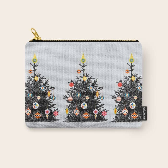 Decorated Christmas Tree Carry All Pouch