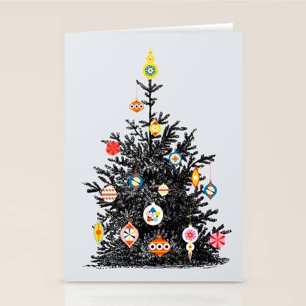 Decorated Christmas Tree Stationery Card