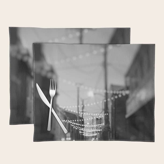 Party Lights In The City X Baltimore Maryland Placemat