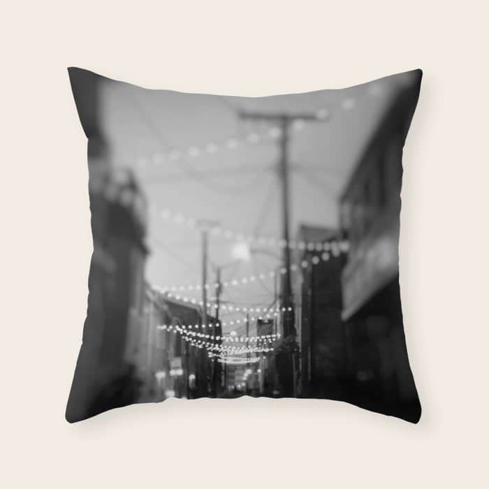 Party Lights In The City X Baltimore Maryland Throw Pillow