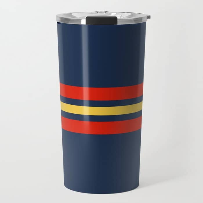 Akkorokamui - Classic Vintage Style Retro Stripes Travel Mug