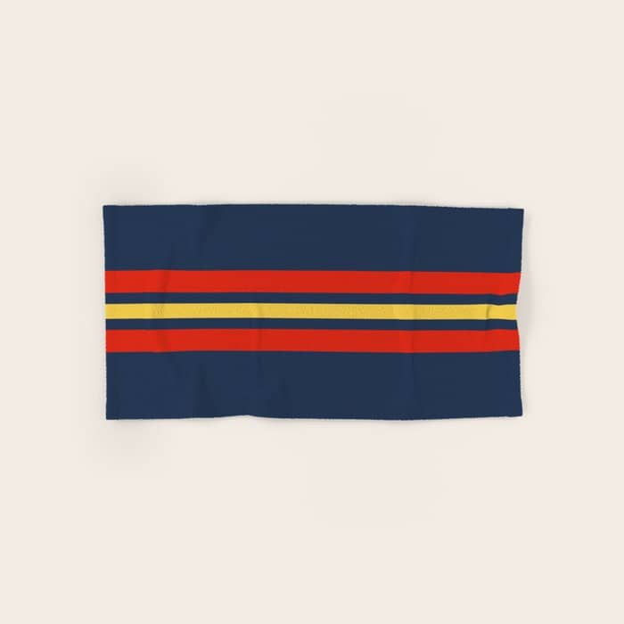Akkorokamui - Classic Vintage Style Retro Stripes Bath Towel