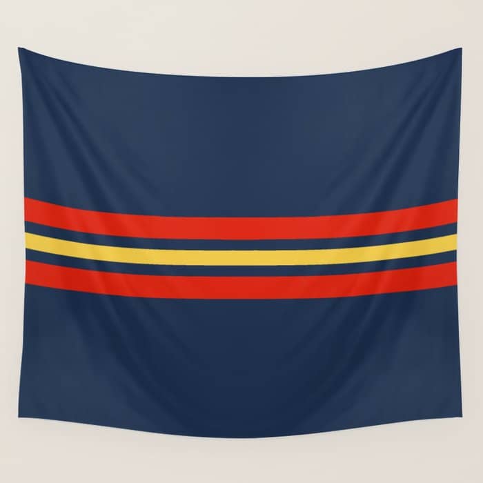 Akkorokamui - Classic Vintage Style Retro Stripes Wall Tapestry