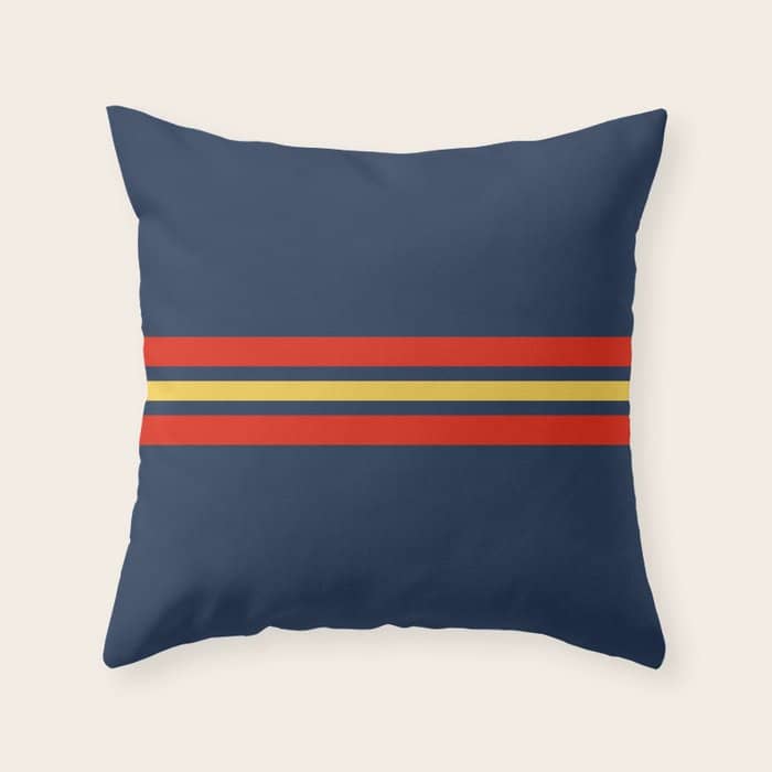 Akkorokamui - Classic Vintage Style Retro Stripes Throw Pillow