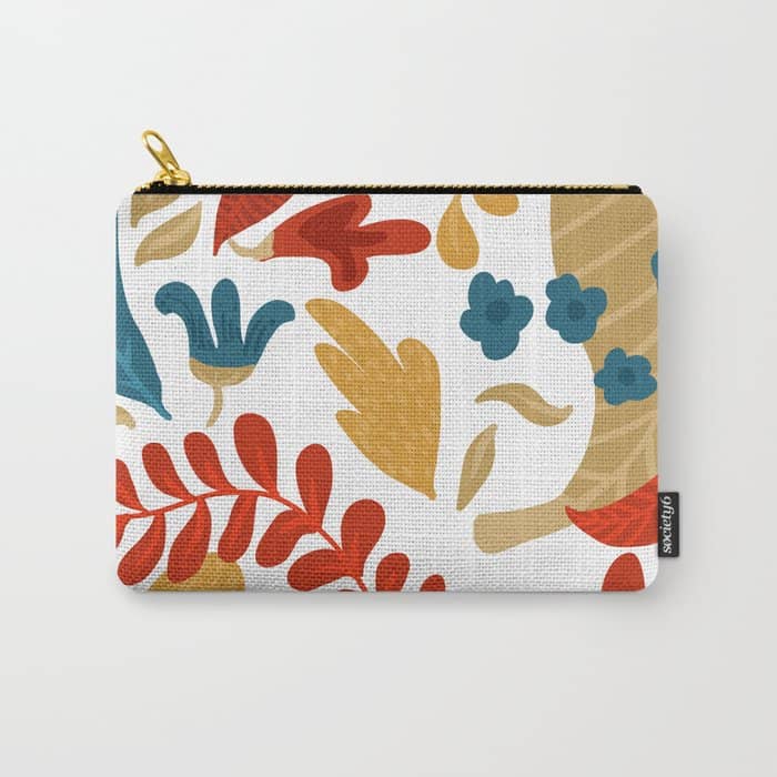 Echo Of Innocence | Botanical Nature Eclectic Plants | Vintage Floral Rustic Spring Garden Blossom Carry All Pouch