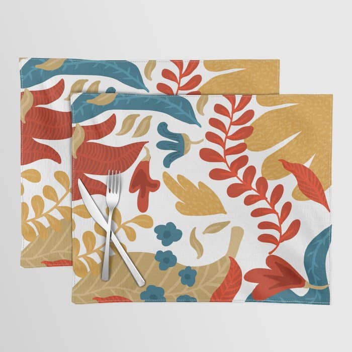 Echo Of Innocence | Botanical Nature Eclectic Plants | Vintage Floral Rustic Spring Garden Blossom Placemat