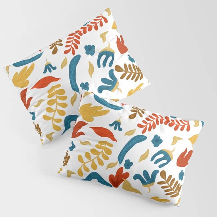Echo Of Innocence | Botanical Nature Eclectic Plants | Vintage Floral Rustic Spring Garden Blossom Pillow Sham