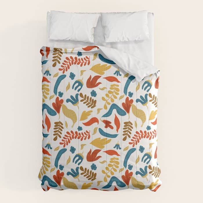 Echo Of Innocence | Botanical Nature Eclectic Plants | Vintage Floral Rustic Spring Garden Blossom Comforter