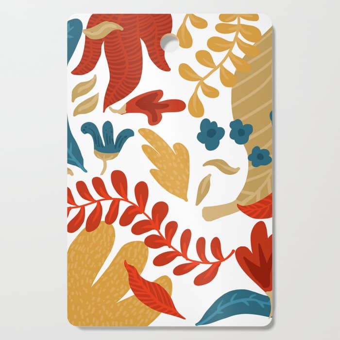 Echo Of Innocence | Botanical Nature Eclectic Plants | Vintage Floral Rustic Spring Garden Blossom Cutting Board