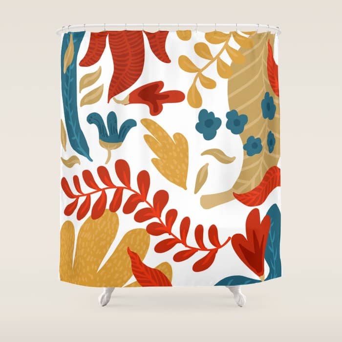 Echo Of Innocence | Botanical Nature Eclectic Plants | Vintage Floral Rustic Spring Garden Blossom Shower Curtain
