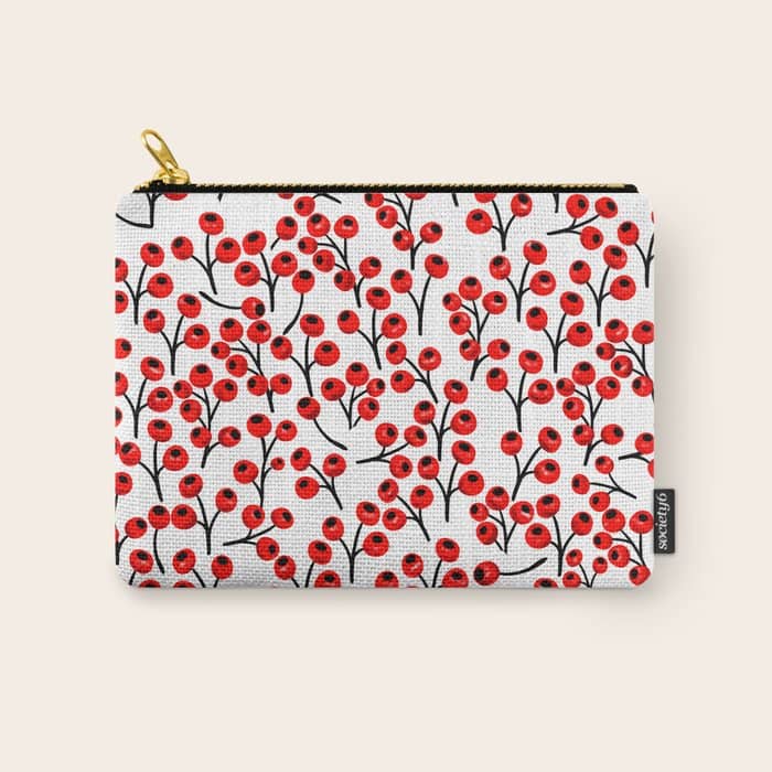 Christmas Red Fruit - Pattern No 4 Carry All Pouch