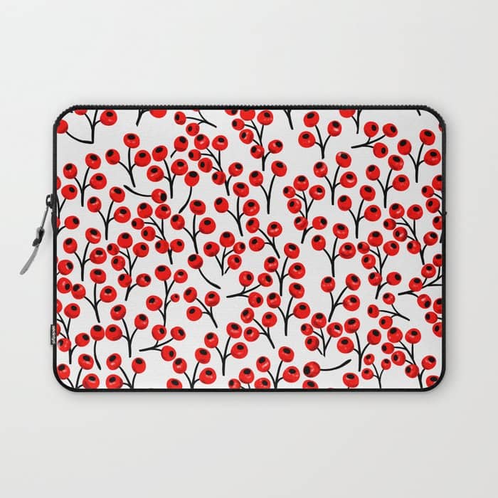 Christmas Red Fruit - Pattern No 4 Laptop Sleeve