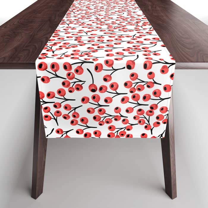 Christmas Red Fruit - Pattern No 4 Table Runner