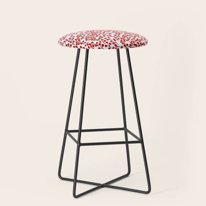 Christmas Red Fruit - Pattern No 4 Stool