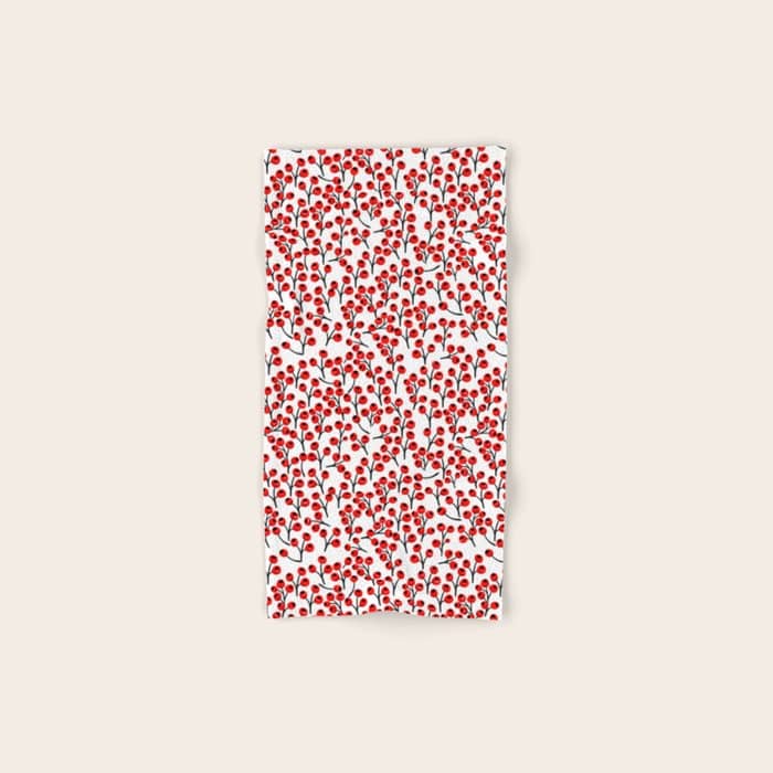 Christmas Red Fruit - Pattern No 4 Bath Towel