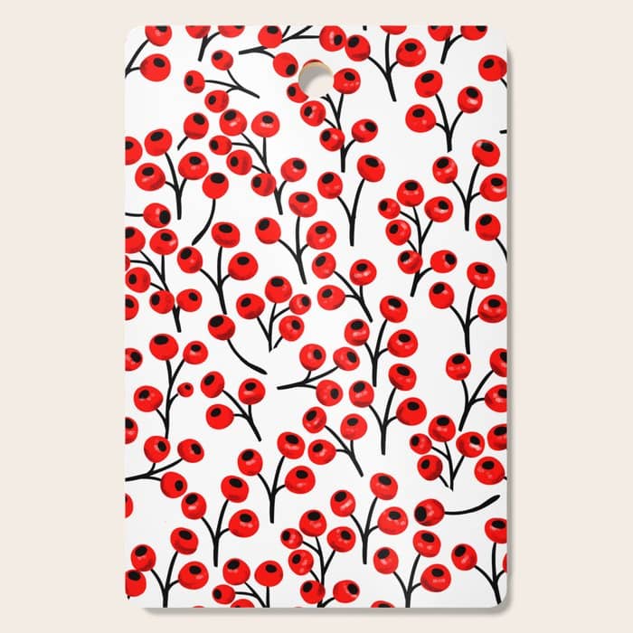 Christmas Red Fruit - Pattern No 4 Cutting Board