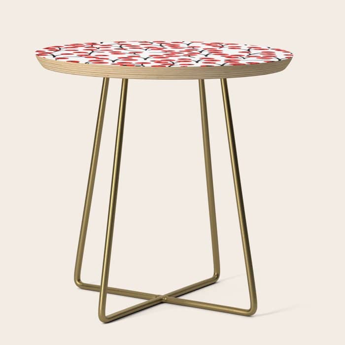 Christmas Red Fruit - Pattern No 4 Side Table