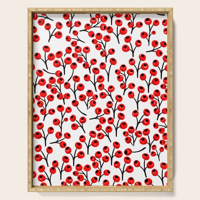 Christmas Red Fruit - Pattern No 4 Serving Tray