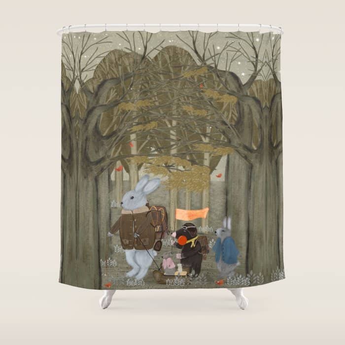 A Little Woodland Adventure Shower Curtain