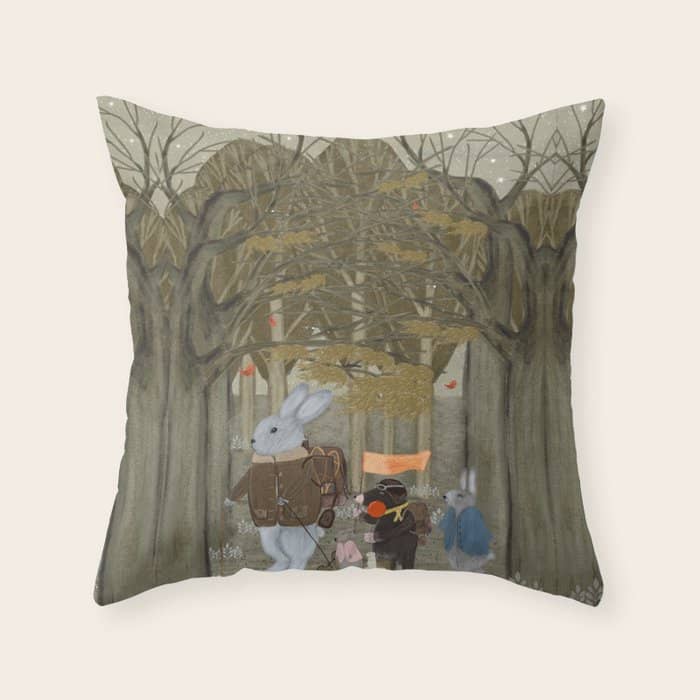 A Little Woodland Adventure Throw Pillow