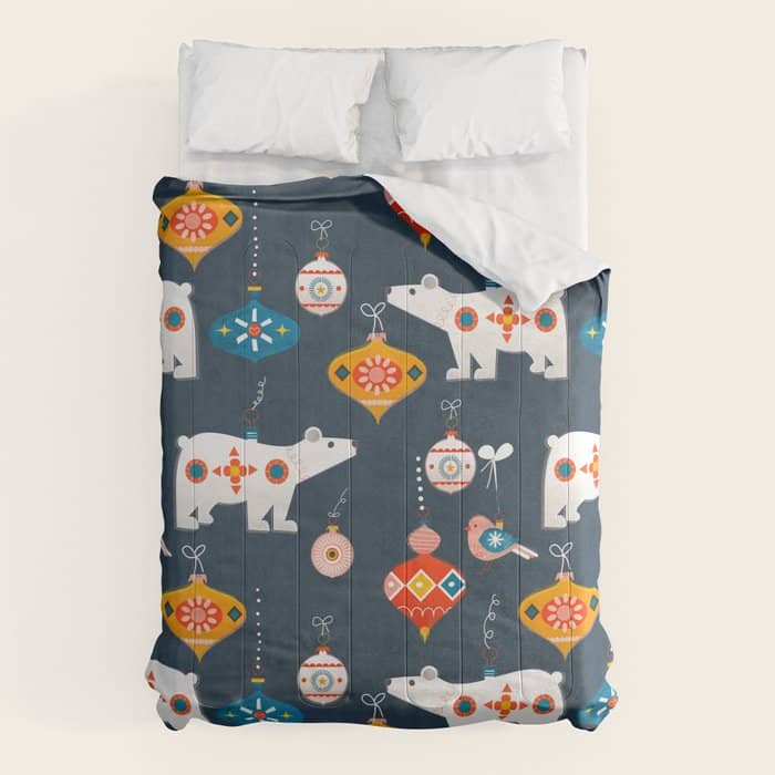 Christmas Retro Decorations No2 Comforter